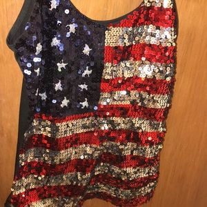 Fourth of July sequin tank top perfect condition